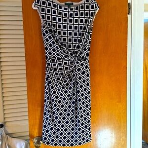 Ralph Lauren navy blue and white dress.